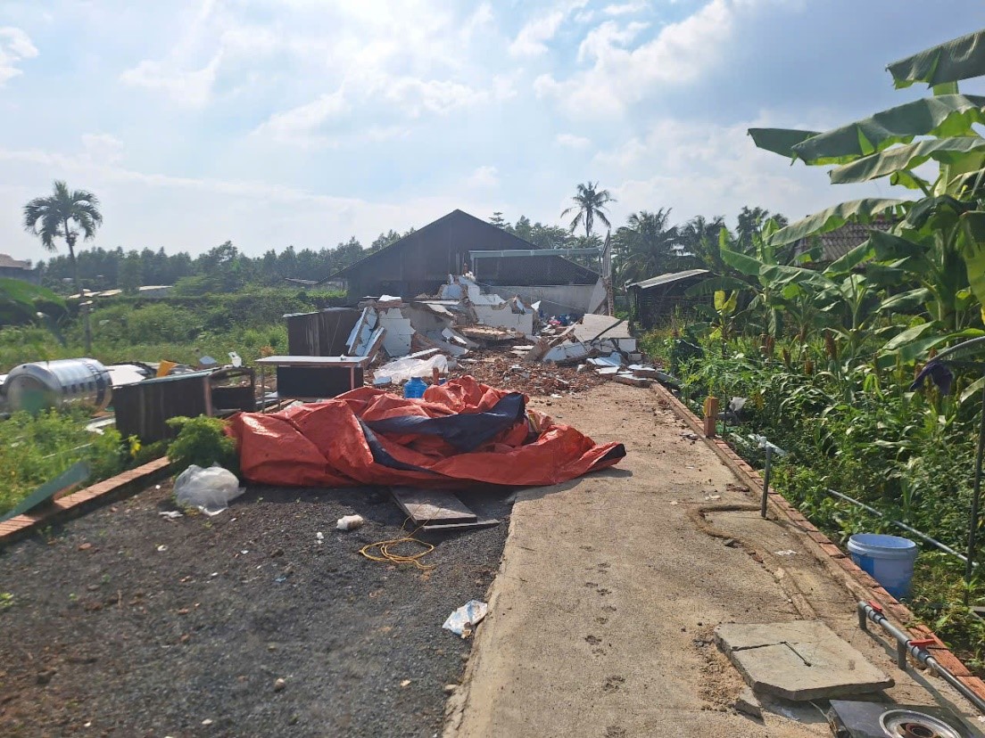 Công trình vi phạm thuộc một phần thửa đất số 117, tờ bản đồ địa chính số 19 phường Phước Tân với diện tích 70,0m².