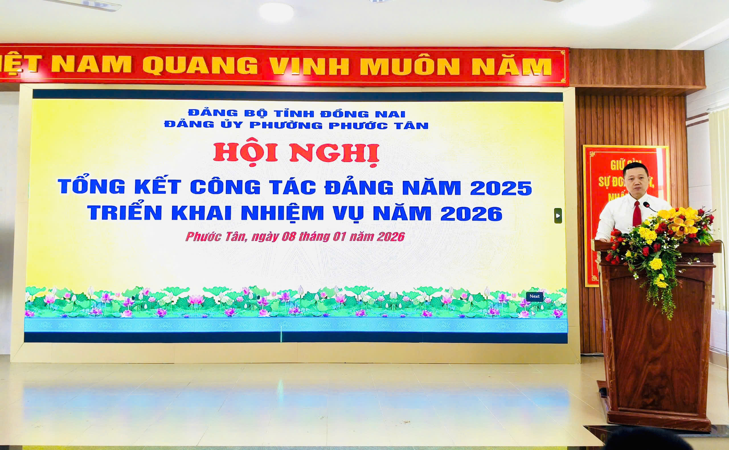 Đ/c Nguyễn Phong An – Bí thư Đảng ủy, Chủ tịch HĐND phường phát biểu